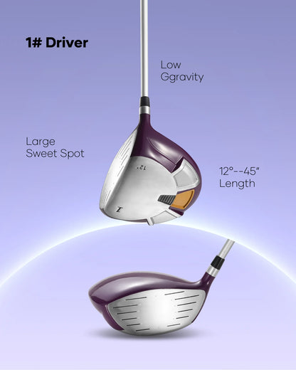 Complete Golf Clubs Package 8 Club Set for Men Woman Right Handed True Temper Steel Shafts Putter Stand Bag and 3 H C Bonus Head