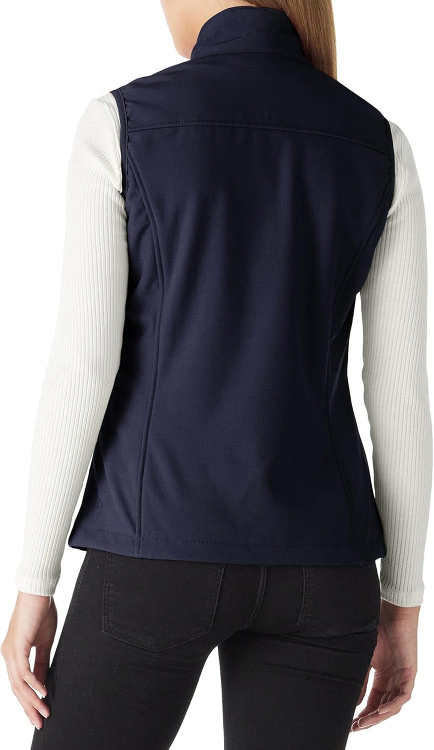 Women'S Lightweight Softshell Vest Windproof Fleece Lined Zip up Sleeveless Jacket for Running Hiking Golf