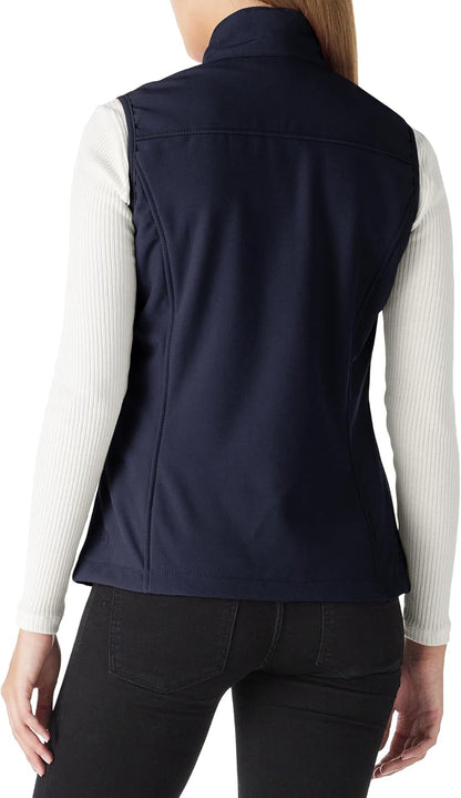 Women'S Lightweight Softshell Vest Windproof Fleece Lined Zip up Sleeveless Jacket for Running Hiking Golf